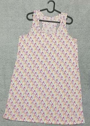 Женское домашнее платье майка, ночная рубашка matalan, размер 12-14 (m-l)
