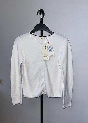 Белая кофта на девочку 6-7 лет, 122 см