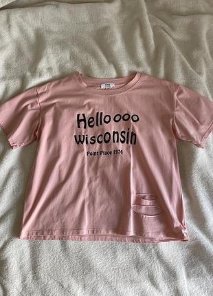 Літня футболка з написом