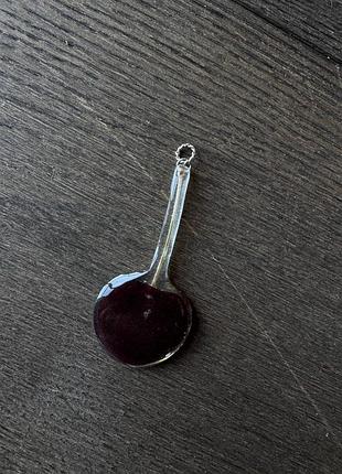 Кулон вишня з епоксидної смоли