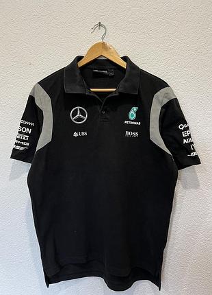 Гоночне поло mercedes petronas футболка чоловіча