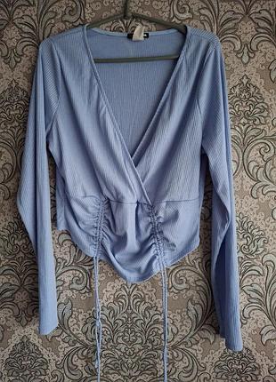 Топ блакитний рубчик