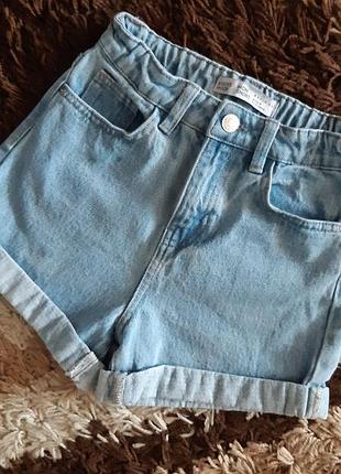 Джинсові шорти-мом для дівчаток.