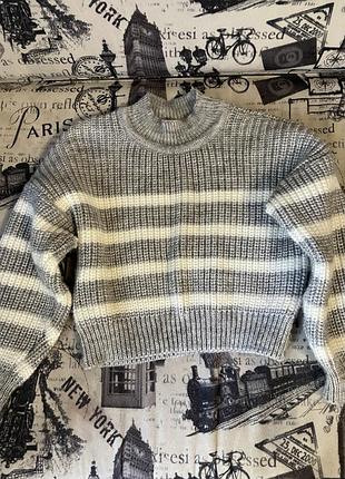 Светр для дівчинки у смужку, зріст 134-140