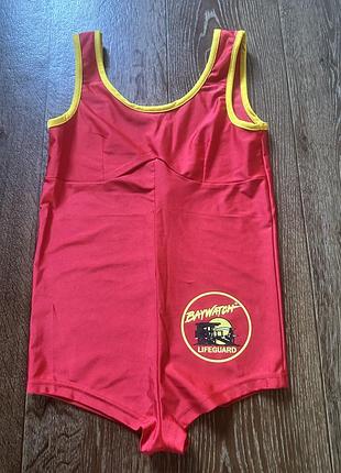 Купальник женский памела андерсон сплошной lifeguard красный спасателя малый