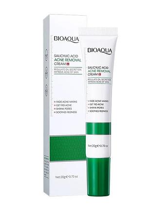 Крем для обличчя анти-акне з саліциловою кислотою bioaqua salicylic acid acne removal cream, 20g
