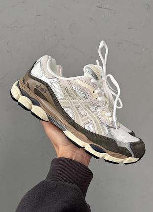 Кроссовки asics gel-nyc brown/cream