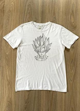 Мужская хлопковая футболка с принтом гоку gildan