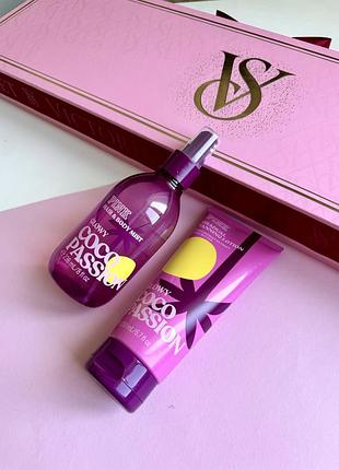Спрей та лосьйон авто засмага для тіла coco passion vicorias secret
