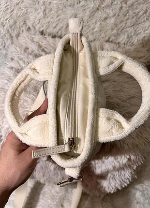 Біла  плюшева сумочка h&m 6