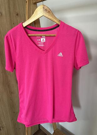 Жіноча спортивна футболка adidas рожева футболка розова футболка адідас л