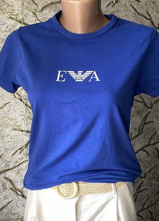 Футболка  MEN armani  синя