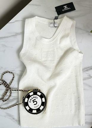 Майка біла трикотажна бавовняна