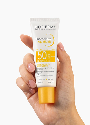 Солнцезащитный флюид для лица bioderma photoderm aquafluid spf50+ 40 мл