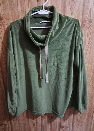 М’який велюровий світшот з коміром-хомутом 2