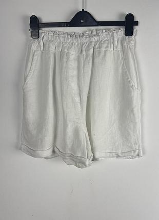 Білі лляні шорти 6