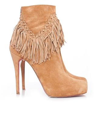 Замшевые ботильоны