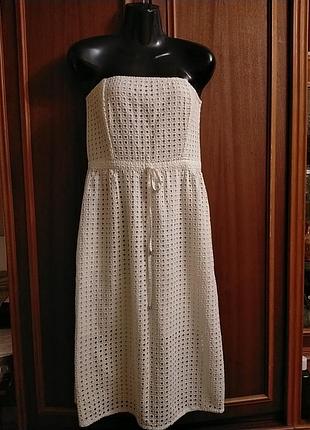 Платье женское из шитья, хлопок, h&m, без бретелек,на  корсетных косточках.