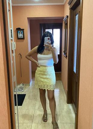 Мереживна спідниця zara нова