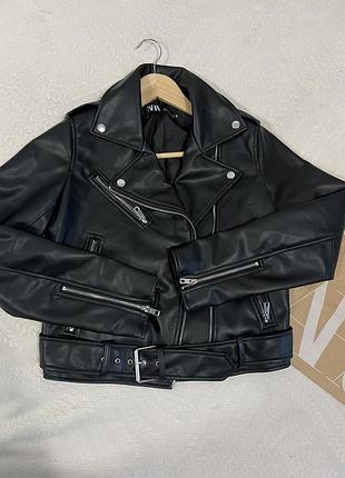 Косуха zara / шкіряна куртка / шкірянка /
