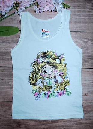 Майка 2-3 рост 98-104 донелла donella девочка с кроликами