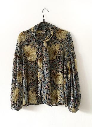 Шифоновая рубашка блуза с завязкой morris & Co h&m