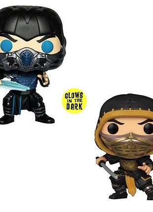 Фигурка mortal kombat sub-zero glows in dark scorpion