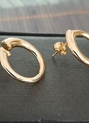 Новые серьги,медическая сталь, серьги кольца, бренда "nizhelly jewelry".
