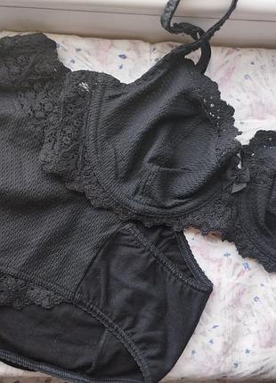 Комплект новый трусики+бюстгальтер коттон/эластан 32с/70с cacharel
