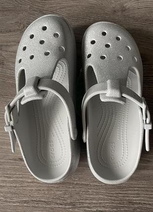 Crocs, 37-38р, нові, зручні, сірі, на широку ногу