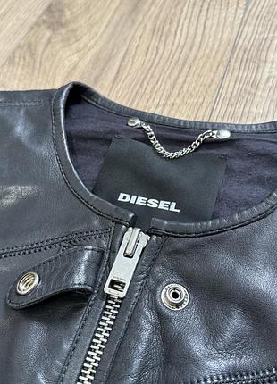 Крутезна жіноча шкіряна куртка дизель diesel xs-s