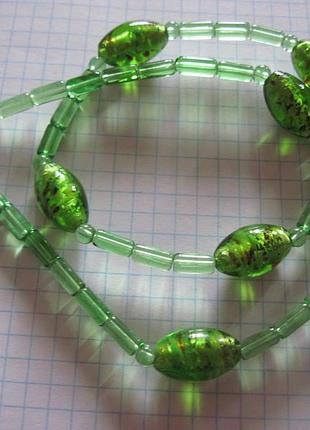Бусы . муранское стекло.