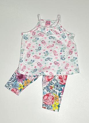 Комплект літній майка бриджі на дівчинку 2-3 роки