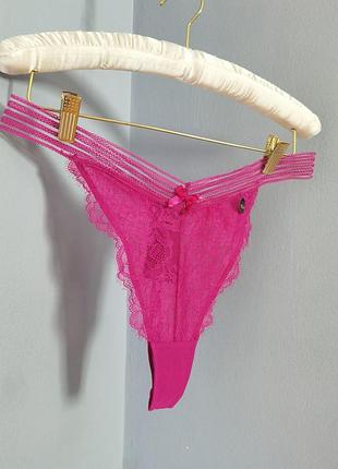 Брендовые кружевные трусики стринги размера l-xl