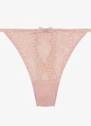 Брендовые тонкие кружевные трусики бразилианы размера l, xl