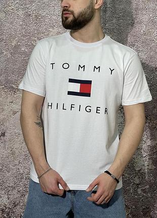 Футболка мужская белая (вел. лого)