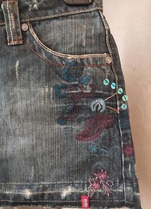 Брендовая юбка, юбка джинс 36р