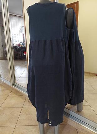 💯%льняное с карманами платье 👗 2