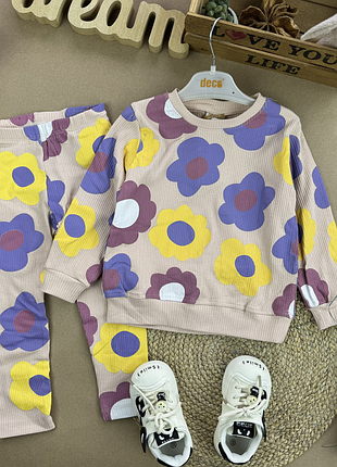 Костюм квіти туреччина бежевий