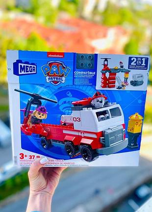 Конструктор mega blocks paw patrol пожежна машина маршала