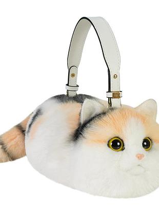 Плюшевая женская сумка в форме кота