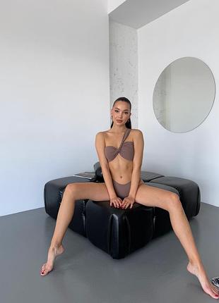 Christel 015 раздельный купальник на одно плечо2 фото