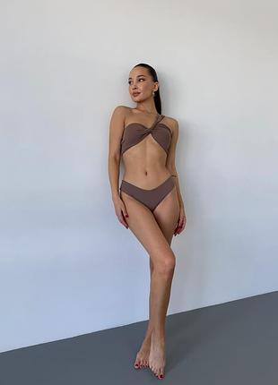 Christel 015 раздельный купальник на одно плечо4 фото