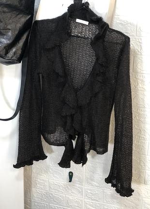 Роскошный коричневый кардиган кофточка мохер