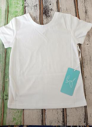 Красивая белоснежная футболочка блузка для девочки 2-3 года