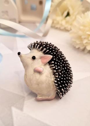 🔺🌸🦔 брошь кулон "ёжик" эмаль брошка ежик