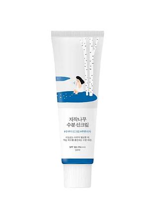 Солнцезащитный крем с березовым соком round lab birch juice moisturizing sunscreen spf50