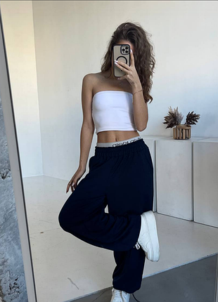 🔸штани палаццо з лого резинкою розмір: 42-46 та 48-50