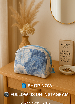 Косметичка для косметики на підкладці з китицею