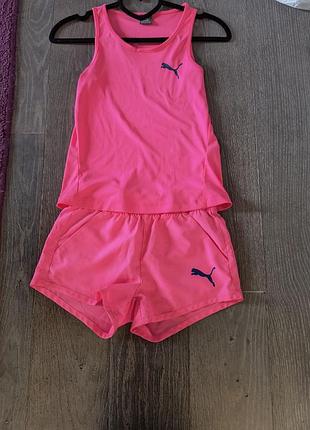Девчачий летний костюм puma 
9-10 лет, 140 см